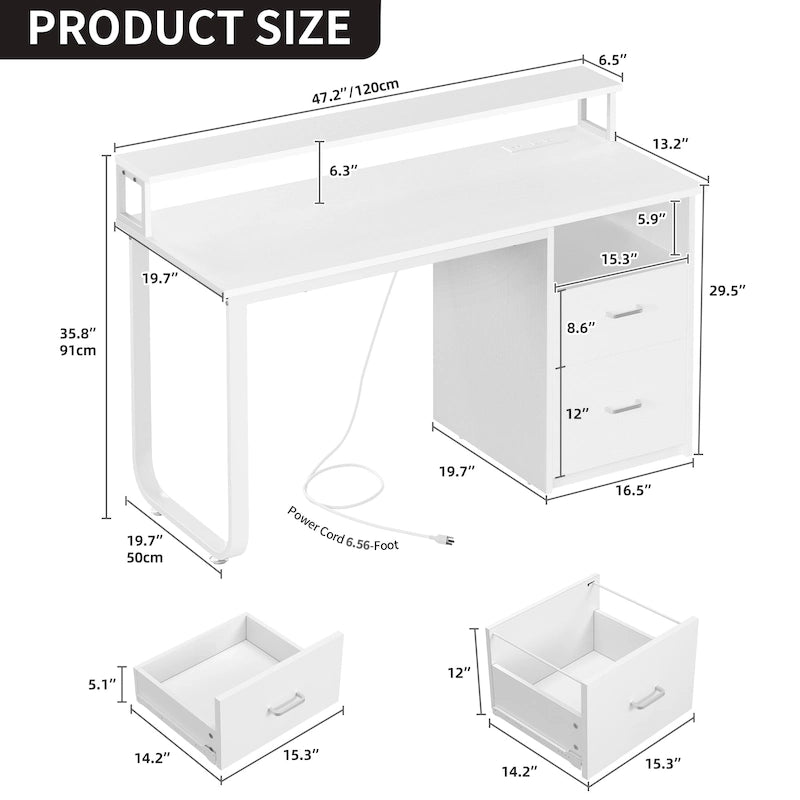 Bureau informatique avec support d'écran