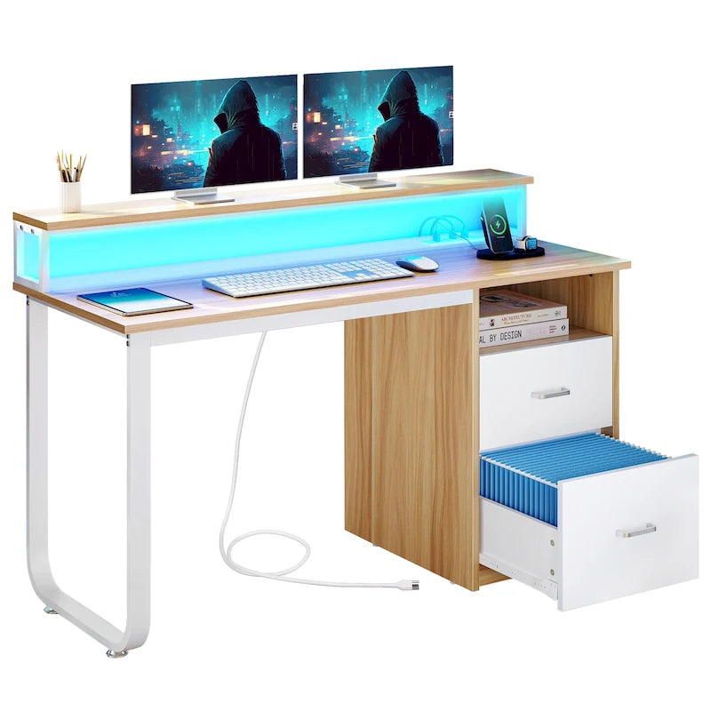 Bureau informatique avec support d'écran