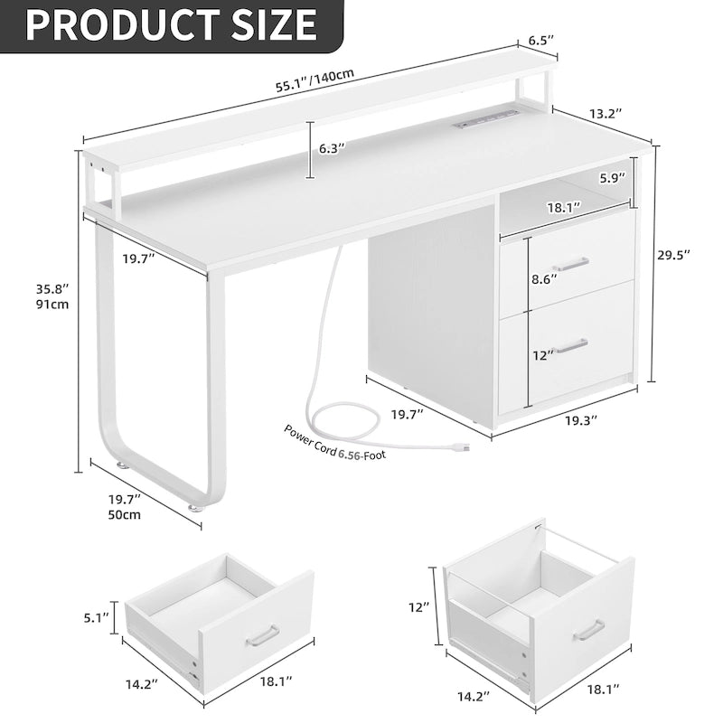 Bureau informatique avec support d'écran