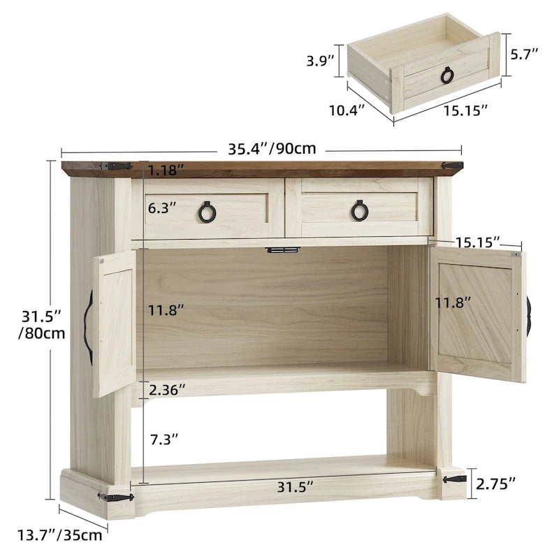 Console de ferme de 35 pouces