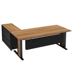 Bureau informatique d'angle de direction et caisson de rangement mobile 63 pouces