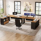 Bureau informatique d'angle de direction et caisson de rangement mobile 63 pouces