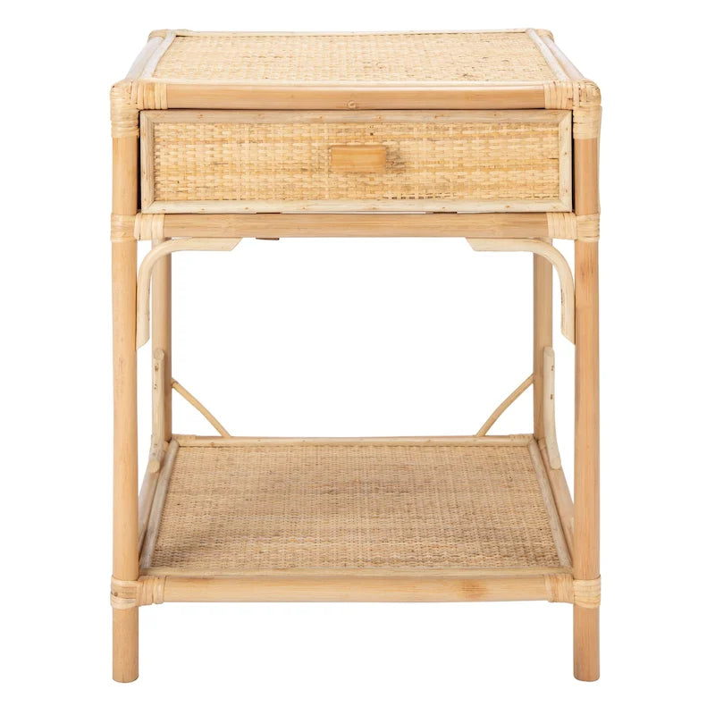 Table de chevet à 1 tiroir et 1 étagère