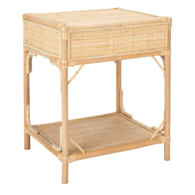 Table de chevet à 1 tiroir et 1 étagère