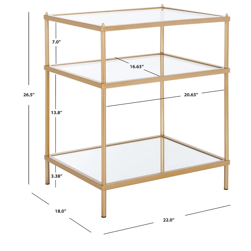 Table d'appoint à 3 niveaux