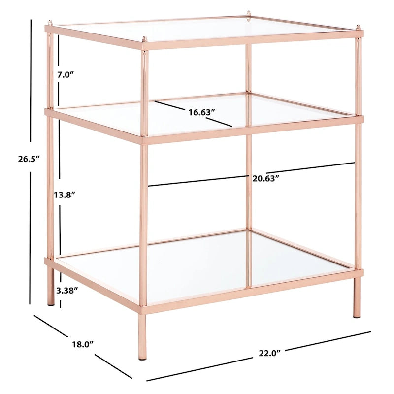 Table d'appoint à 3 niveaux