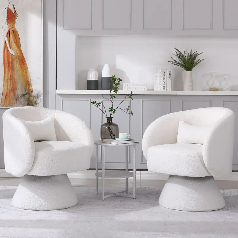 Fauteuil pivotant rembourré