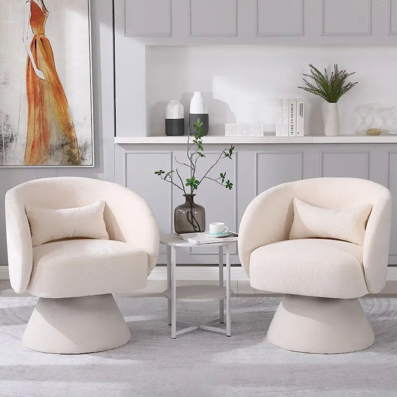 Fauteuil pivotant rembourré