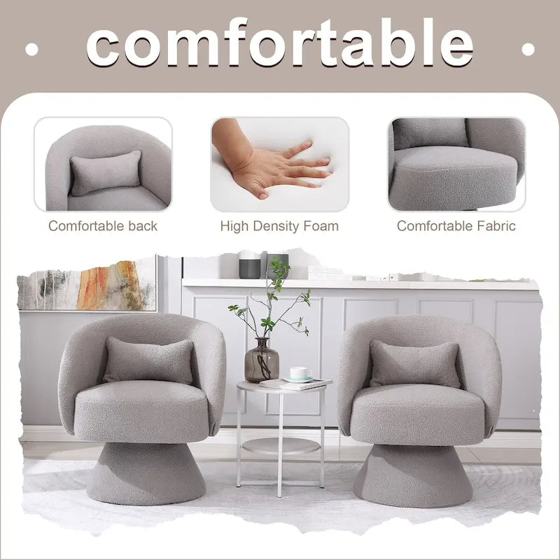 Fauteuil pivotant rembourré