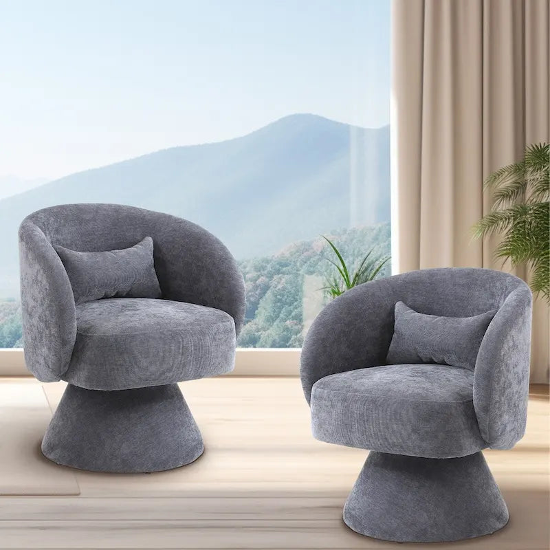 Fauteuil pivotant rembourré