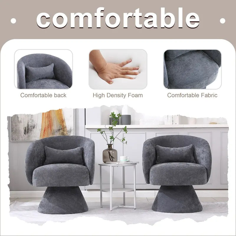 Fauteuil pivotant rembourré