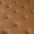 Grand pouf de cocktail en métal Cambre et cuir capitonné