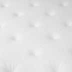 Grand pouf de cocktail en métal Cambre et cuir capitonné