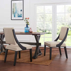 Chaises de salle à manger rembourrées en tissu