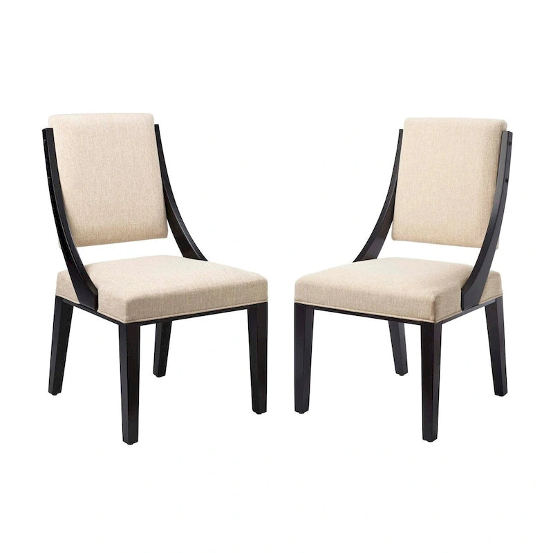 Chaises de salle à manger rembourrées en tissu