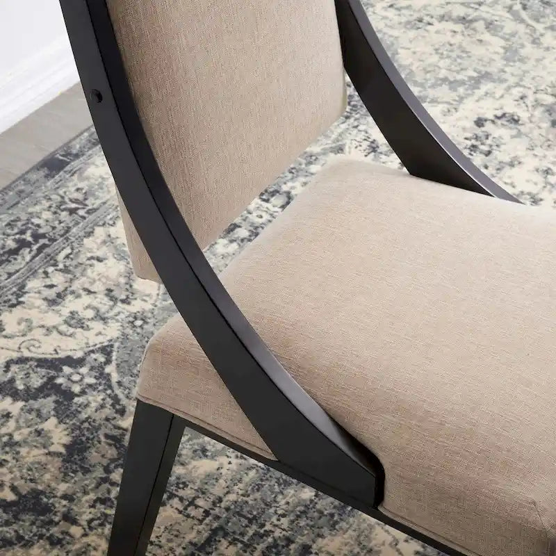 Chaises de salle à manger rembourrées en tissu