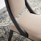 Chaises de salle à manger rembourrées en tissu