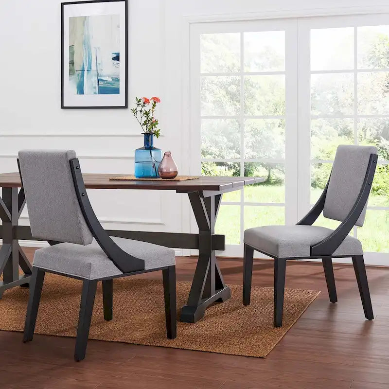 Chaises de salle à manger rembourrées en tissu