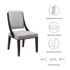 Chaises de salle à manger rembourrées en tissu