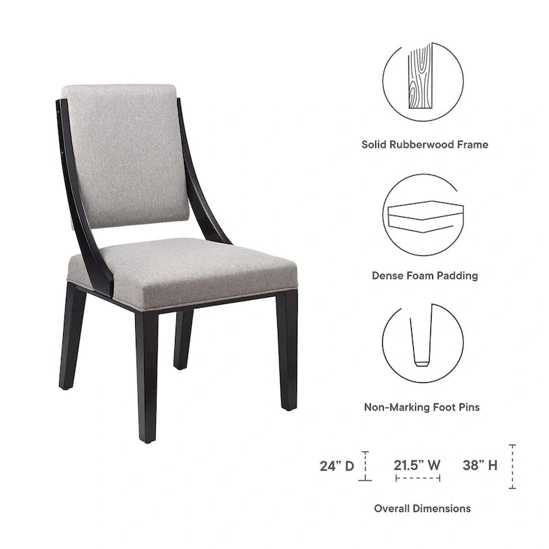 Chaises de salle à manger rembourrées en tissu