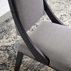 Chaises de salle à manger rembourrées en tissu
