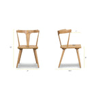 Chaise de salle à manger - Bois de chêne massif