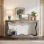 Console en bois à 2 niveaux pour entrée et salon