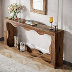 Console en bois à 2 niveaux pour entrée et salon
