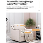 Fauteuil pivotant à 360 degrés en coton et lin Tissu agréable pour la peau Conception ergonomique