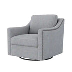 Fauteuil pivotant à 360 degrés en coton et lin Tissu agréable pour la peau Conception ergonomique