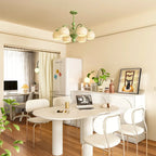 Commode de rangement blanche à 6 tiroirs pour chambre, salle à manger et cuisine