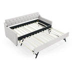 Lit de repos rembourré simple avec lit gigogne relevable simple et ports de recharge USB